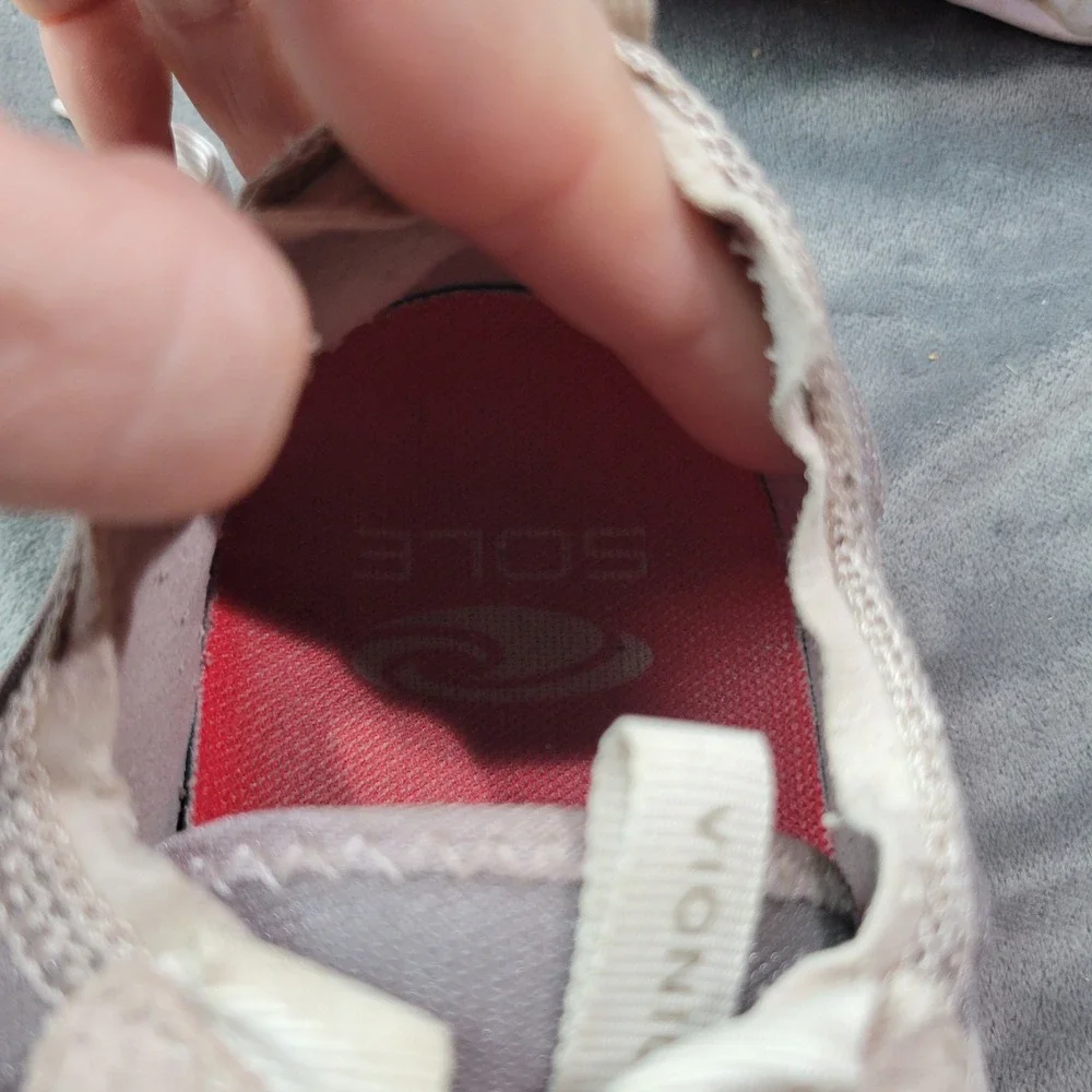 Vionic Nimble Womens Walking Sneakers Mauve Lavender Mesh Suede‎ Size 8